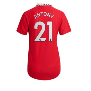Manchester United Antony #21 kläder Kvinnor 2022-23 Hemmatröja Kortärmad